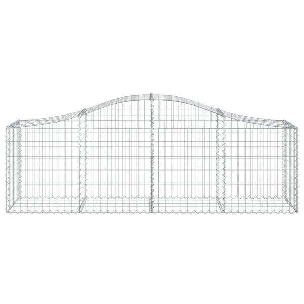 vidaXL Gabionkurver buede 11 stk 200x50x60/80 cm galvanisert jern