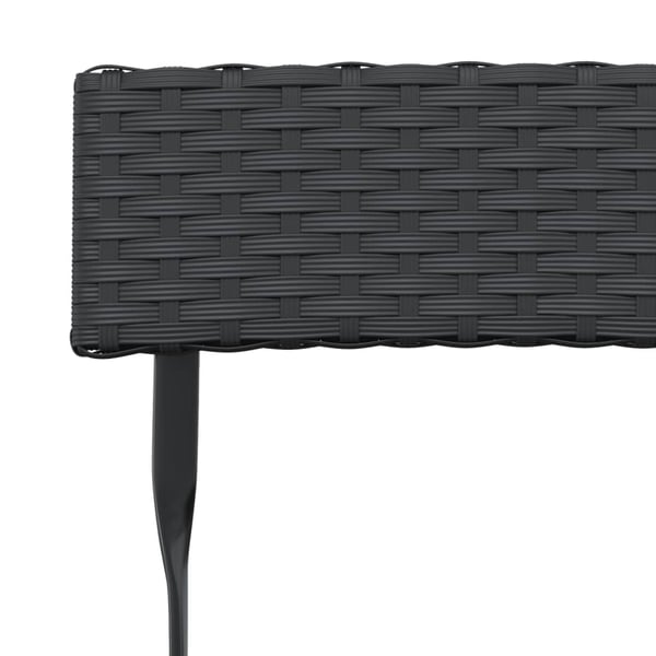 vidaXL foldbare bistrostole 8 stk. polyrattan og stål sort