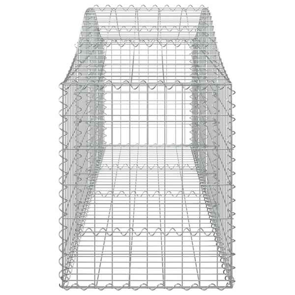 vidaXL buede gabionkurve 18 stk. 200x50x60/80 cm galvaniseret jern