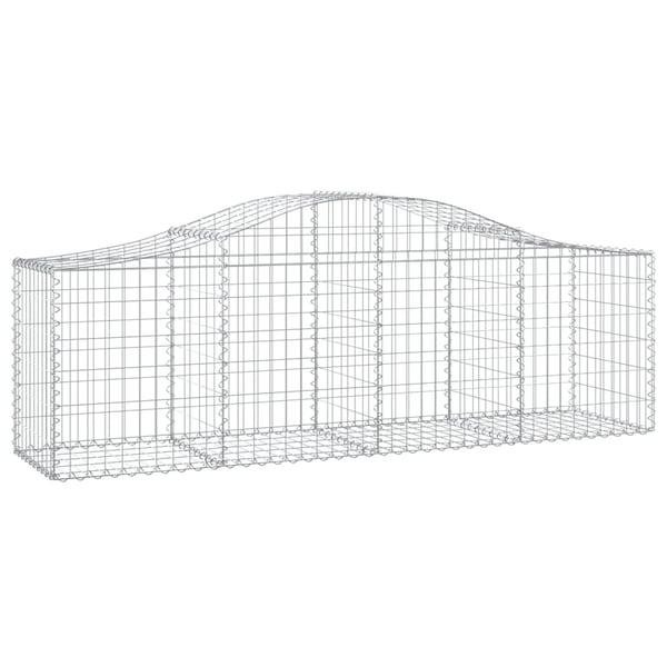 vidaXL Gabionkurver buede 8 stk 200x50x60/80 cm galvanisert jern