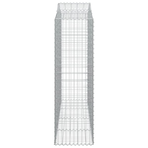 vidaXL buede gabionkurve 8 stk. 200x50x160/180 cm galvaniseret jern