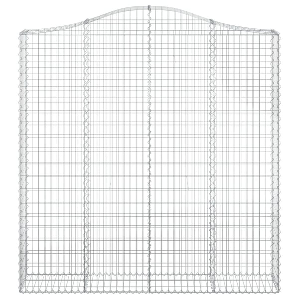 vidaXL Gabionkurver buede 3 stk 200x30x200/220 cm galvanisert jern