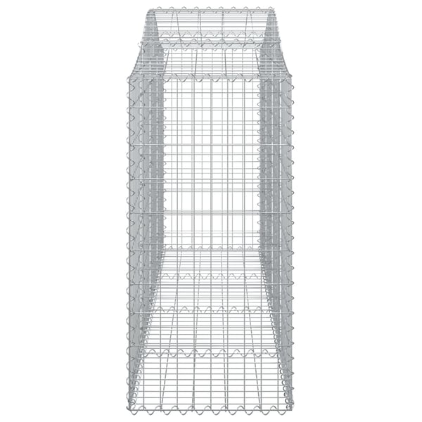 vidaXL Gabionkurver buede 20 stk 200x50x100/120 cm galvanisert jern