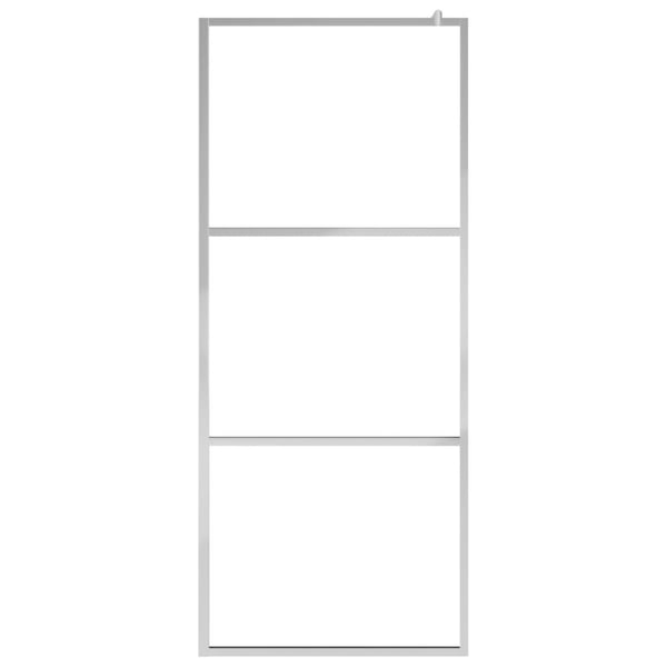 vidaXL Dusjvegg med hylle krom 115x195 cm ESG-glass og aluminium