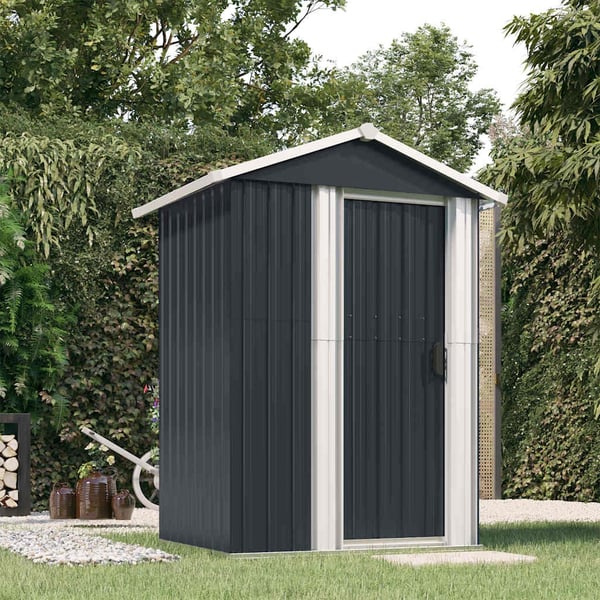 vidaXL haveskur 126x97,5x177 cm galvaniseret stål antracitgrå