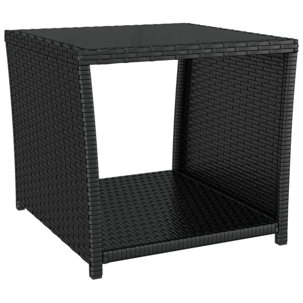 vidaXL loungesæt til haven 3 dele polyrattan og stål sort