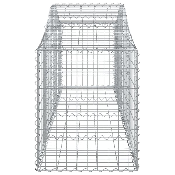 vidaXL Gabionkurver buede 2 stk 200x50x60/80 cm galvanisert jern