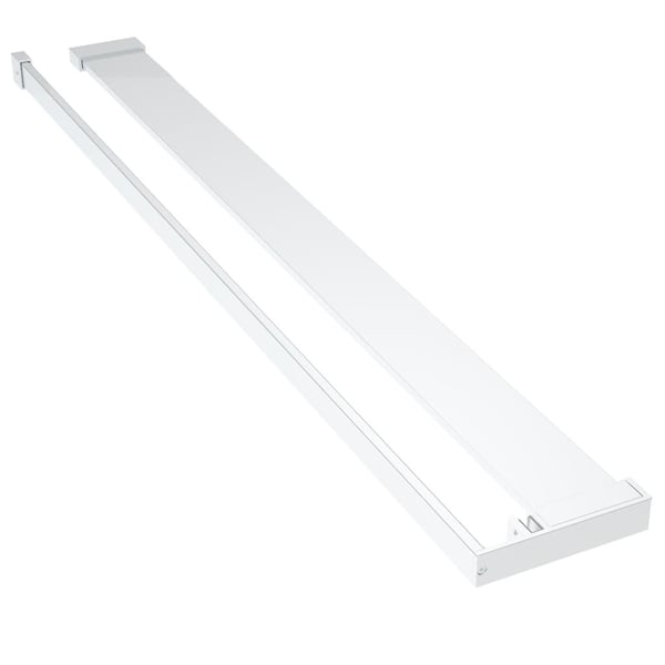 vidaXL Dusjvegg med hylle krom 90x195 cm ESG-glass og aluminium