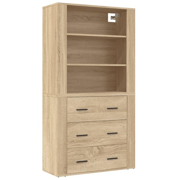 vidaXL Highboard sonoma eik konstruert tre