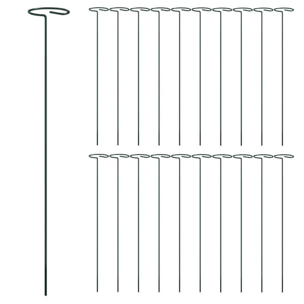 vidaXL Hageplanteplugger 20 stk mørkegrønn 40 cm stål