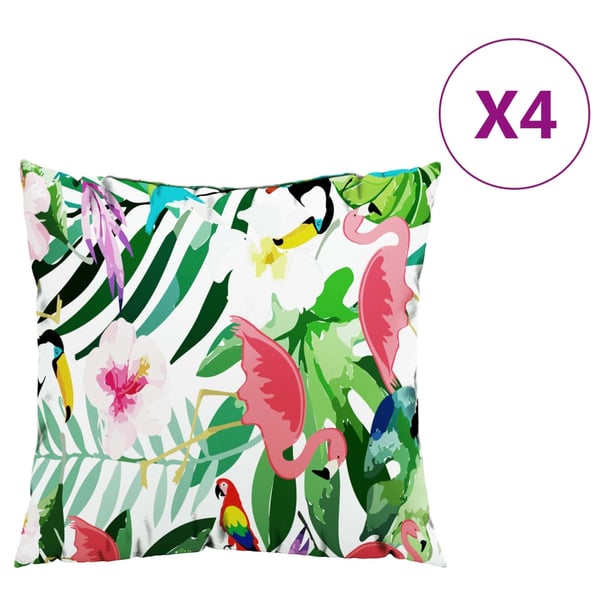vidaXL pyntepuder 4 stk. 50x50 cm stof flerfarvet
