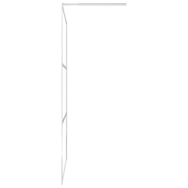vidaXL Dusjvegg med hylle krom 115x195 cm ESG-glass og aluminium