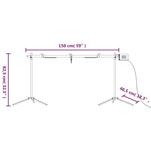vidaXL Automatisk grill med motor rustfritt stål 150x46,5x82,5 cm