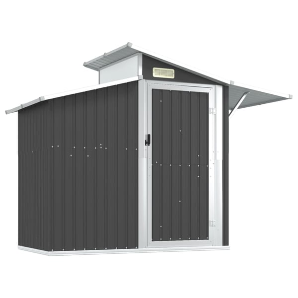 vidaXL Hageskur antrasitt 270x130x208,5 cm galvanisert stål