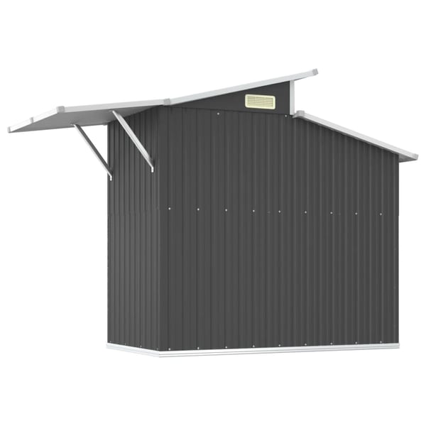 vidaXL Hageskur antrasitt 270x130x208,5 cm galvanisert stål