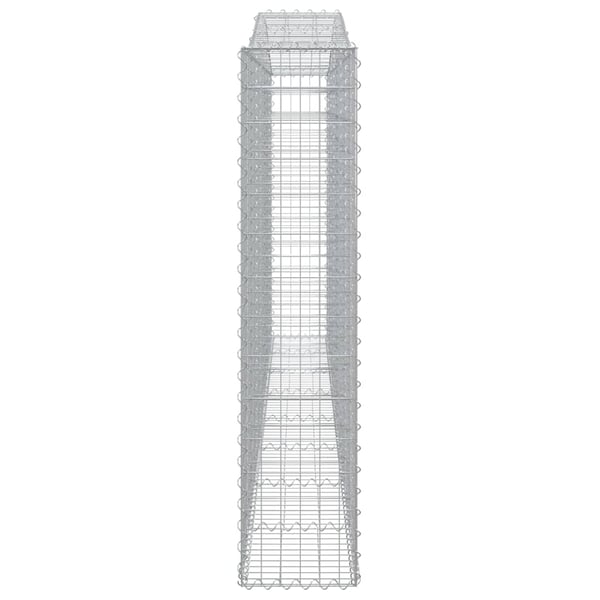 vidaXL Gabionkurver buede 8 stk 400x30x140/160 cm galvanisert jern