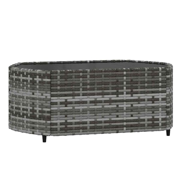 vidaXL loungesæt til haven 3 dele med hynder polyrattan grå