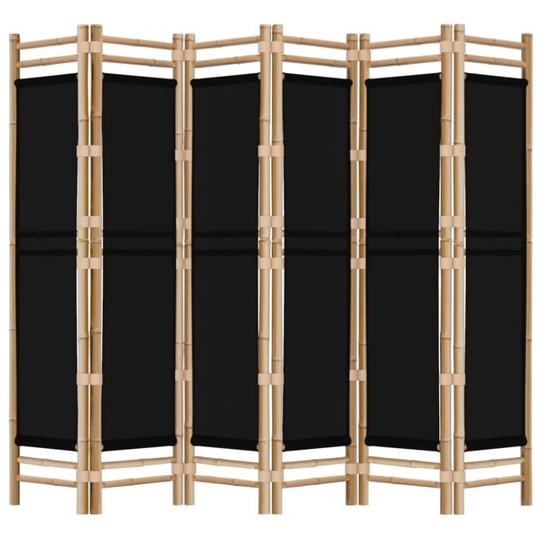 vidaXL 6-panels rumdeler 240 cm foldbar bambus og kanvas