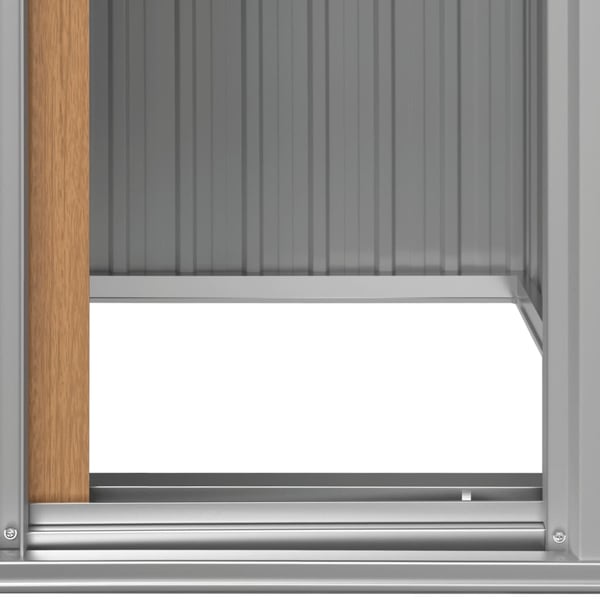 vidaXL haveskur brun 126x97,5x177 cm galvaniseret stål
