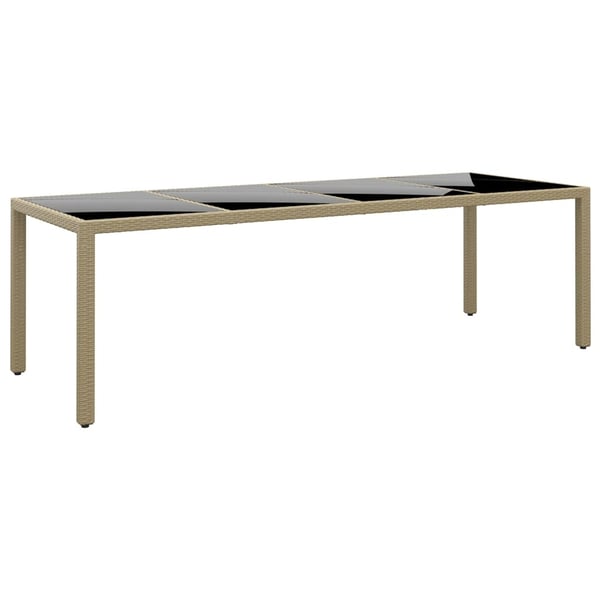 vidaXL spisebordssæt til haven 11 dele polyrattan beige