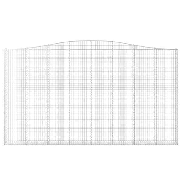 vidaXL Gabionkurver buede 4 stk 400x30x220/240 cm galvanisert jern