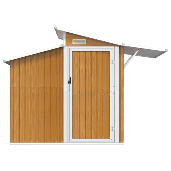 vidaXL haveskur 270x130x208,5 cm galvaniseret stål brun