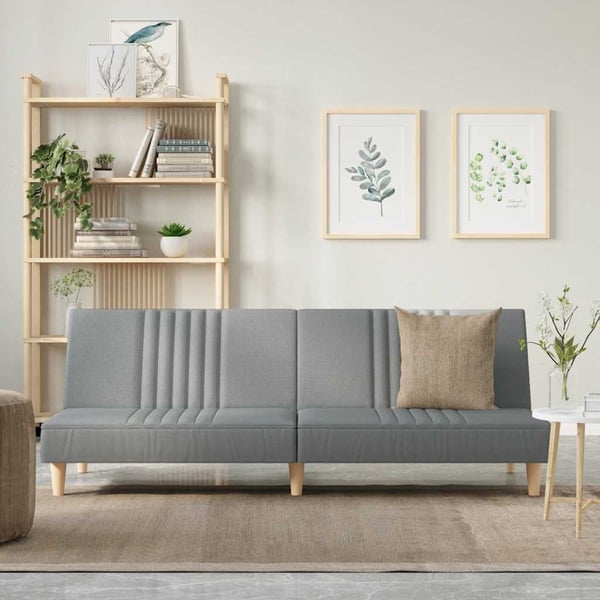 vidaXL sovesofa stof lysegrå