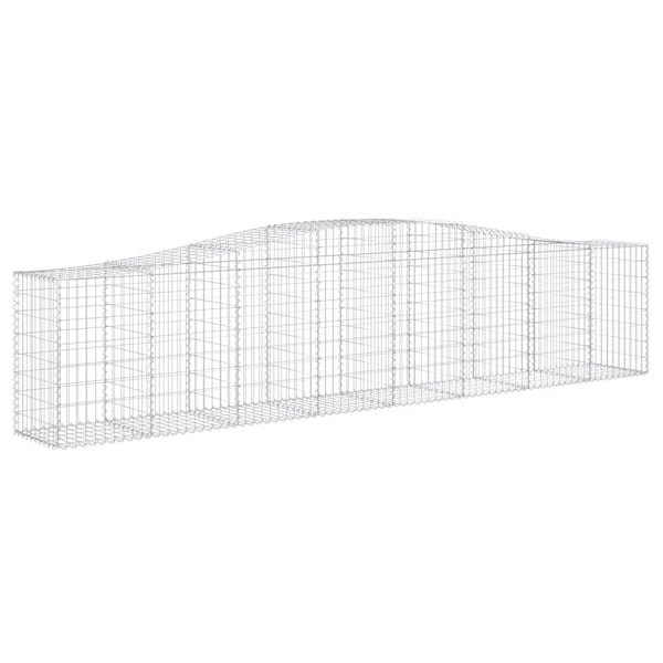 vidaXL Gabionkurver buede 4 stk 400x50x80/100 cm galvanisert jern