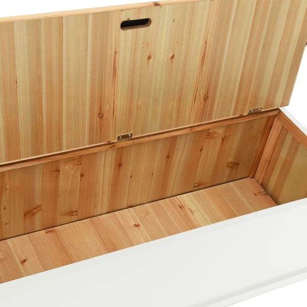 vidaXL Benk hvit 107x45x75,5 cm heltre gran