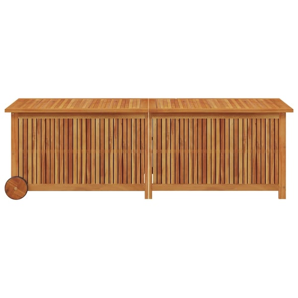 vidaXL Putekasse med hjul 150x50x58 cm heltre akasie