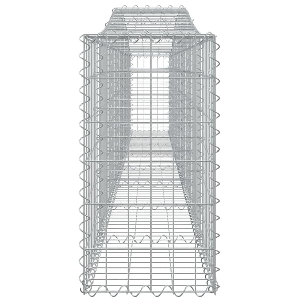 vidaXL buede gabionkurve 25 stk. 400x30x60/80 cm galvaniseret jern