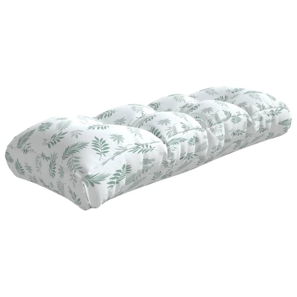 vidaXL pallehynde 120x40x10 cm stof bladmønster