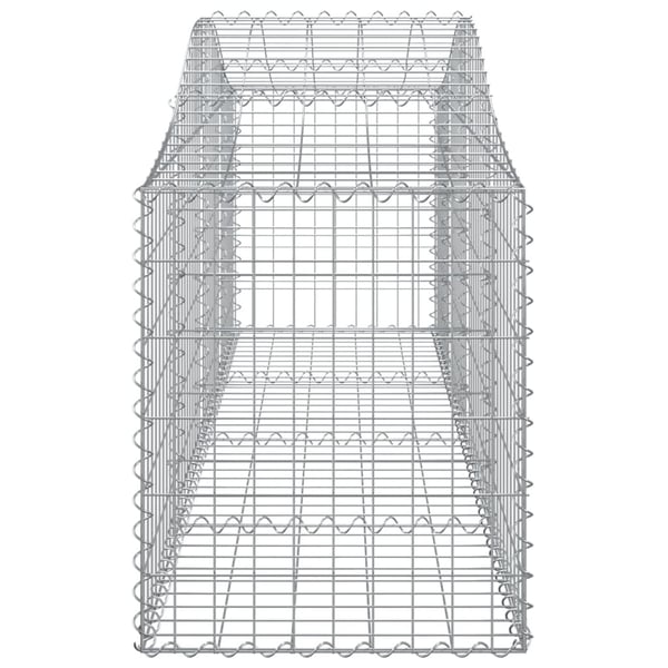vidaXL Gabionkurver buede 4 stk 200x50x60/80 cm galvanisert jern