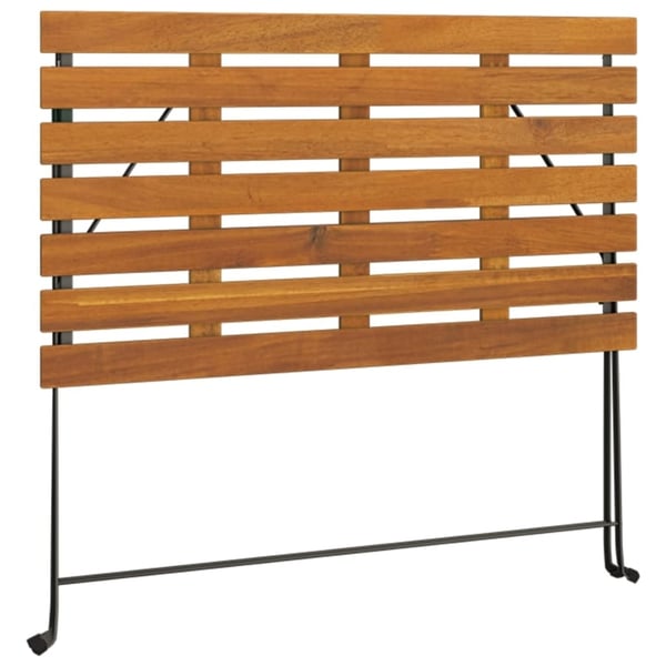 vidaXL Sammenleggbart bistrobord 100x54x71 cm heltre akasie og stål