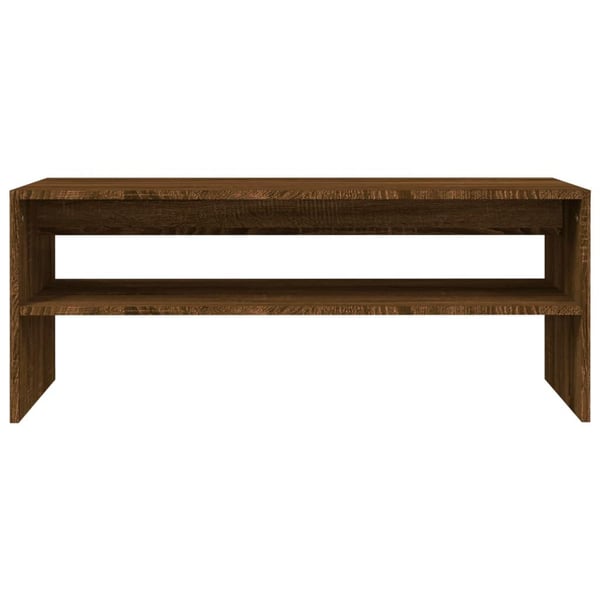 vidaXL sofabord 100x40x40 cm konstrueret træ brun egetræsfarve