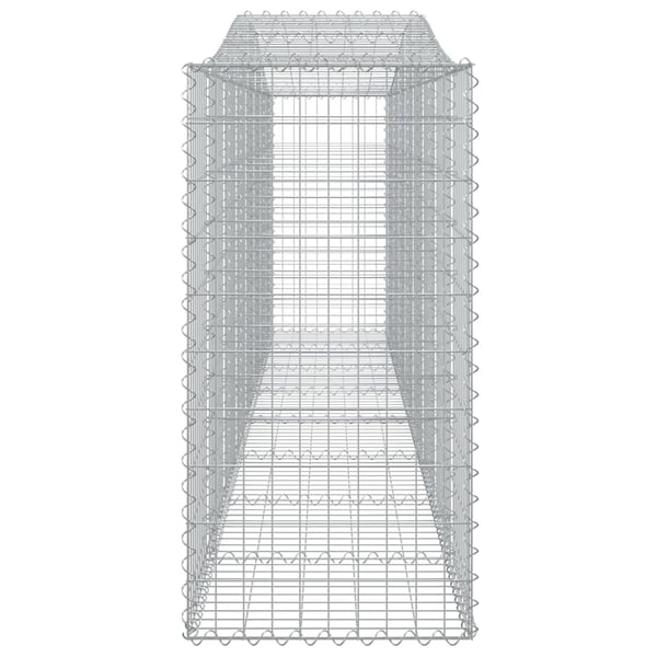 vidaXL Gabionkurver buede 9 stk 400x50x100/120 cm galvanisert jern
