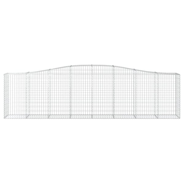 vidaXL Gabionkurver buede 9 stk 400x50x100/120 cm galvanisert jern
