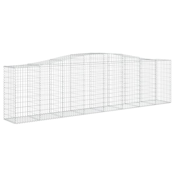 vidaXL Gabionkurver buede 2 stk 400x50x100/120 cm galvanisert jern