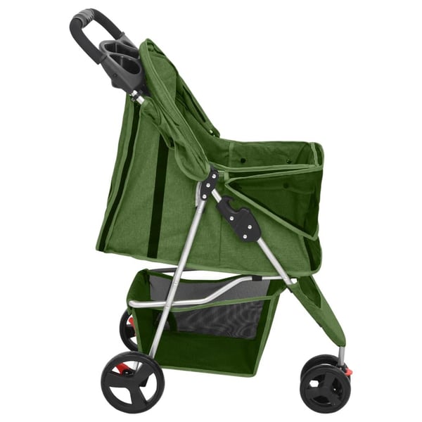 vidaXL Hundevogn sammenleggbar grønn 80x46x98 cm oxford-stoff