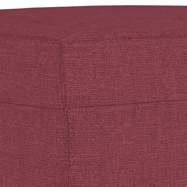 vidaXL fodskammel 70x55x41 cm stof vinrød