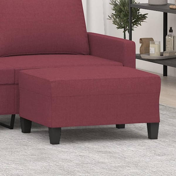 vidaXL fodskammel 70x55x41 cm stof vinrød