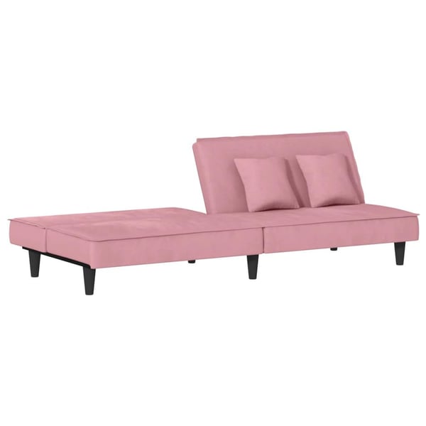 vidaXL sovesofa velour lyserød