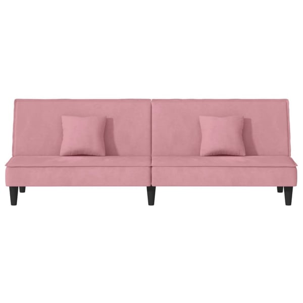 vidaXL sovesofa velour lyserød