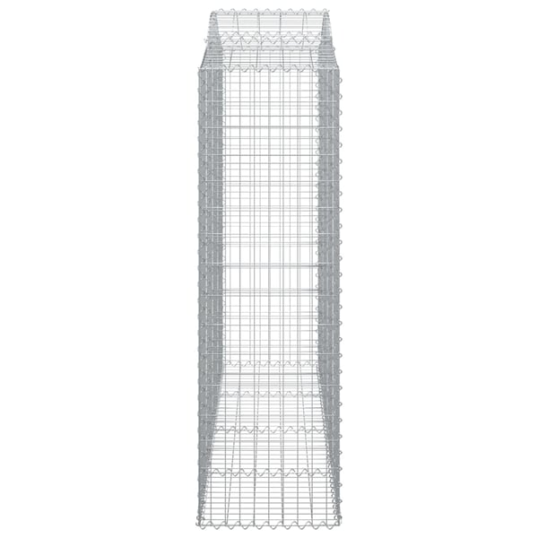 vidaXL buede gabionkurve 25 stk. 200x50x160/180 cm galvaniseret jern