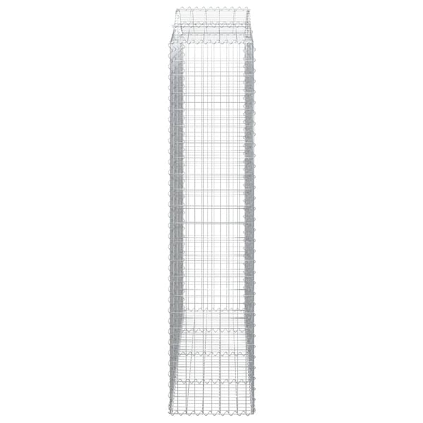 vidaXL buede gabionkurve 13 stk. 200x50x220/240 cm galvaniseret jern