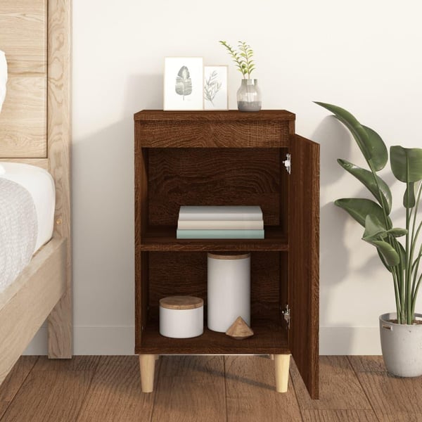 vidaXL Nattbord brun eik 40x35x70 cm konstruert tre