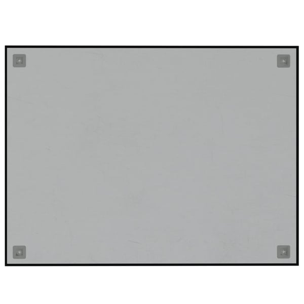 vidaXL Väggmonterad magnettavla svart 80x60 cm härdat glas