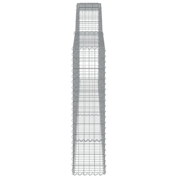 vidaXL Gabionkurv buet 400x30x120/140 cm galvanisert jern