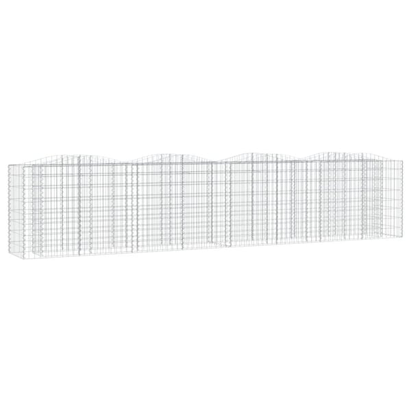 vidaXL Buet gabion høybed 400x50x100 cm galvanisert jern