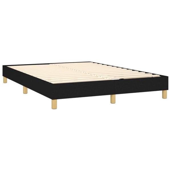 vidaXL kontinentalseng med madras 140x190 cm stof sort